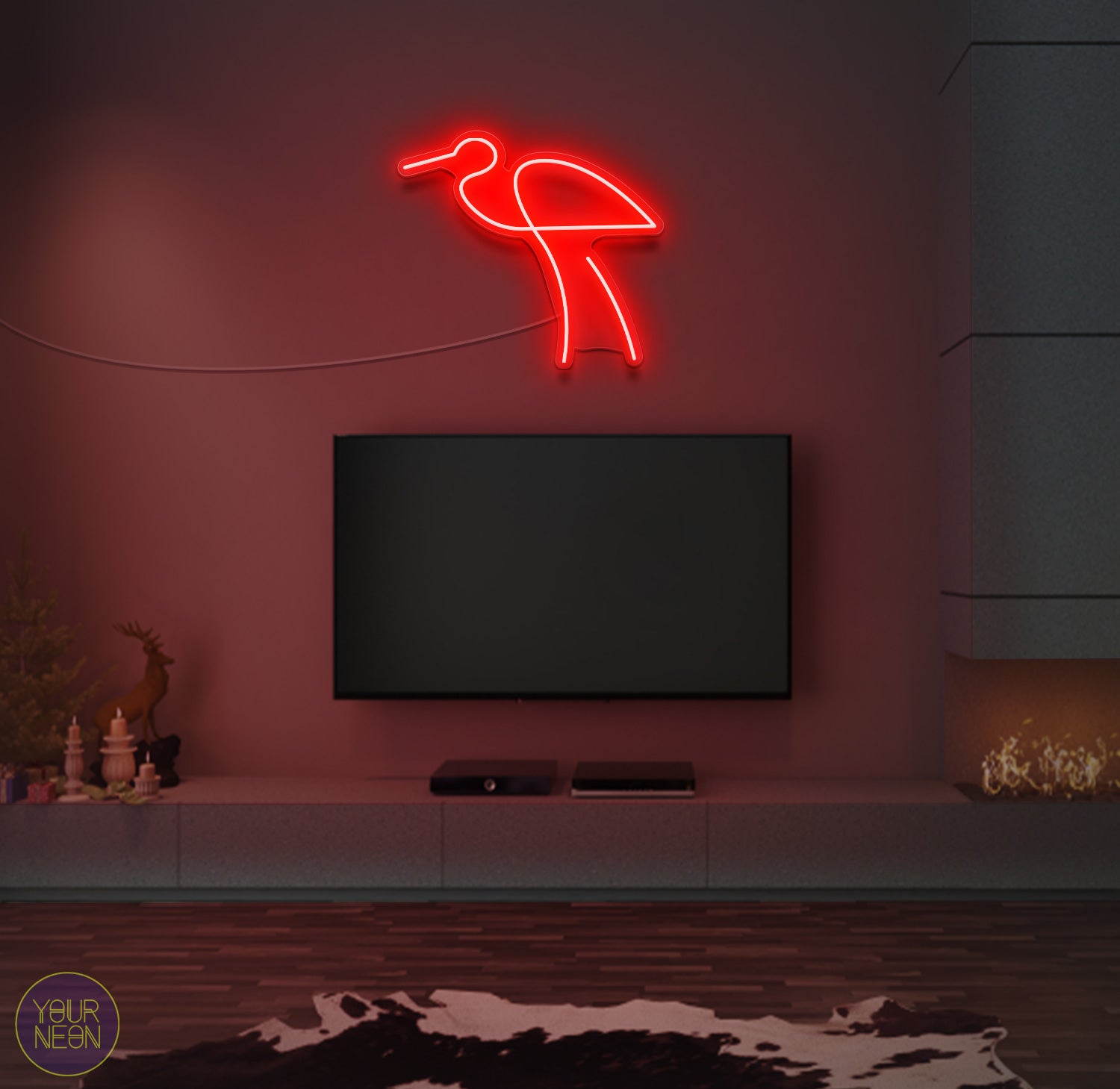 Vogel Dieren - LED neon lamp