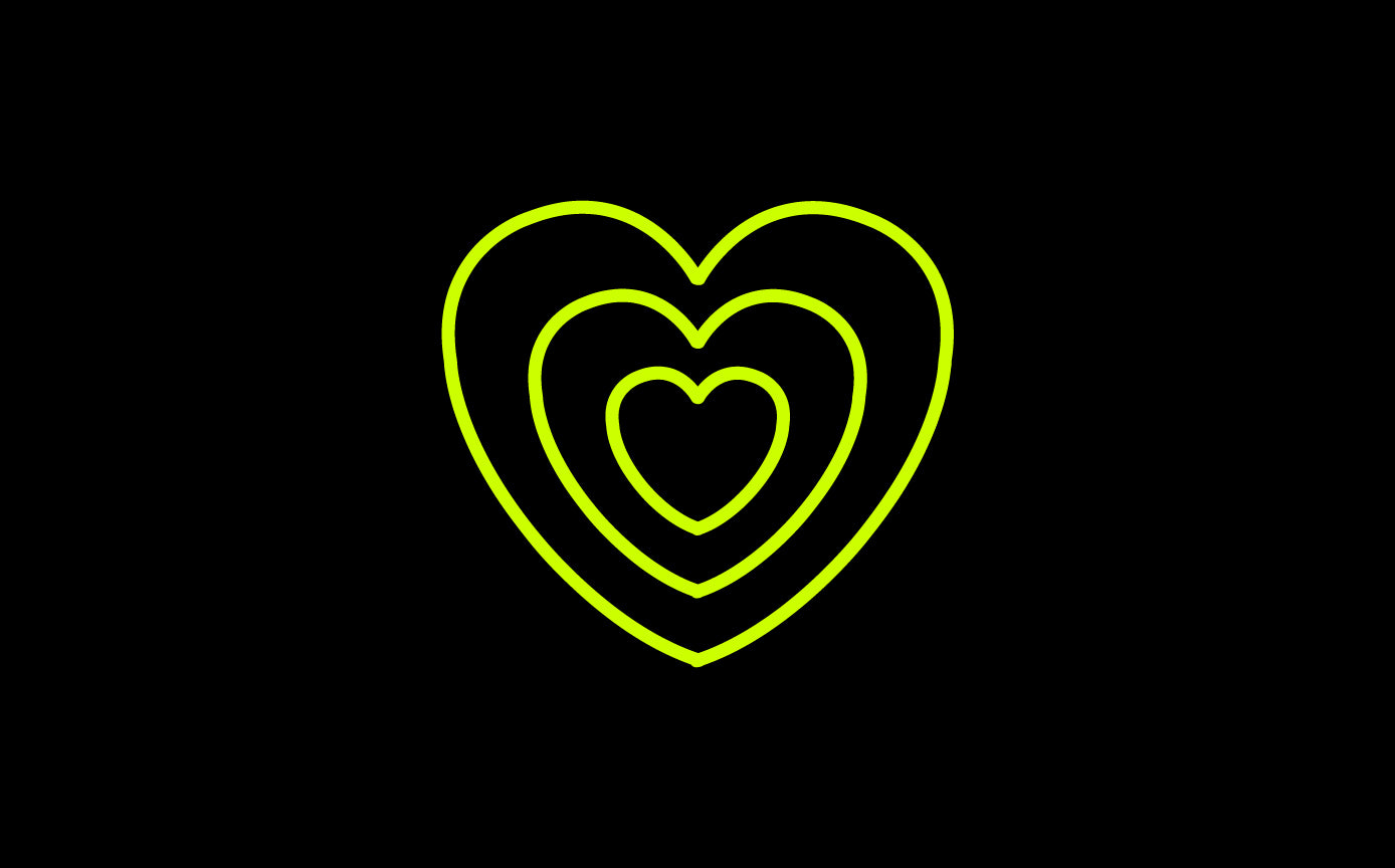 Your neon collectie fel geel hartje