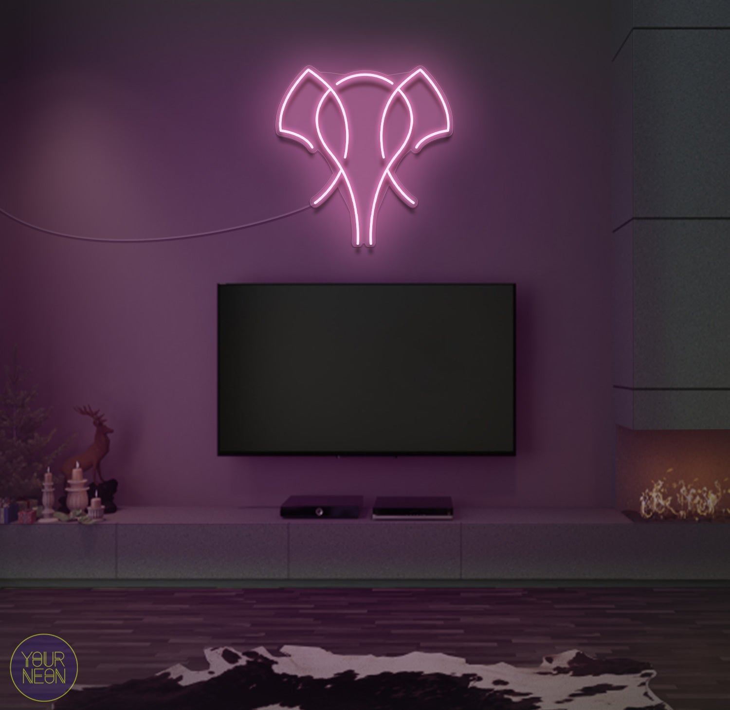 Olifant Dieren - LED neon lamp