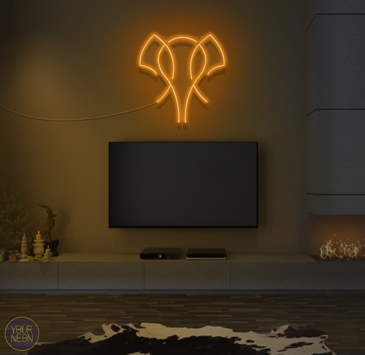 Olifant Dieren - LED neon lamp