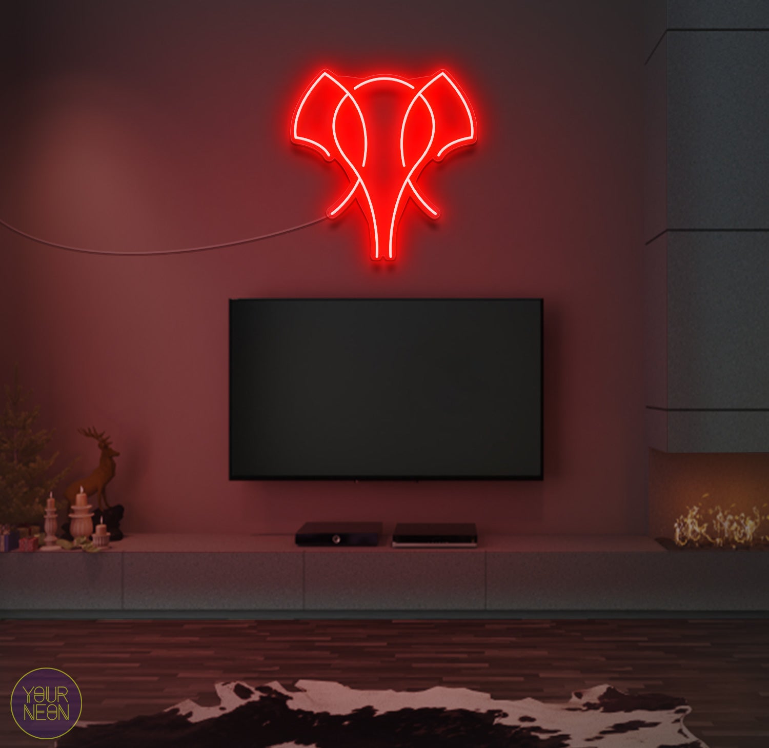 Olifant Dieren - LED neon lamp