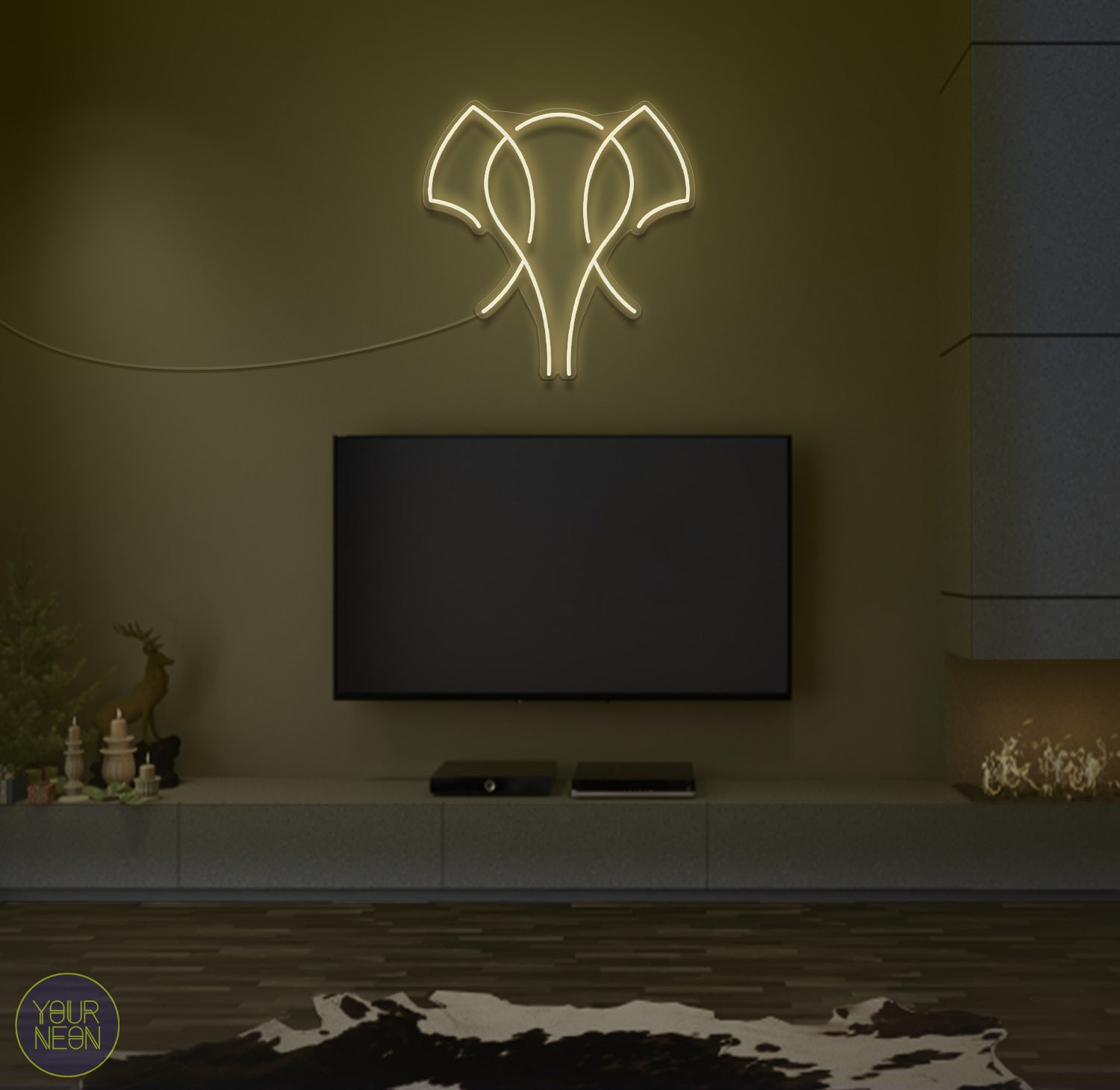 Olifant Dieren - LED neon lamp