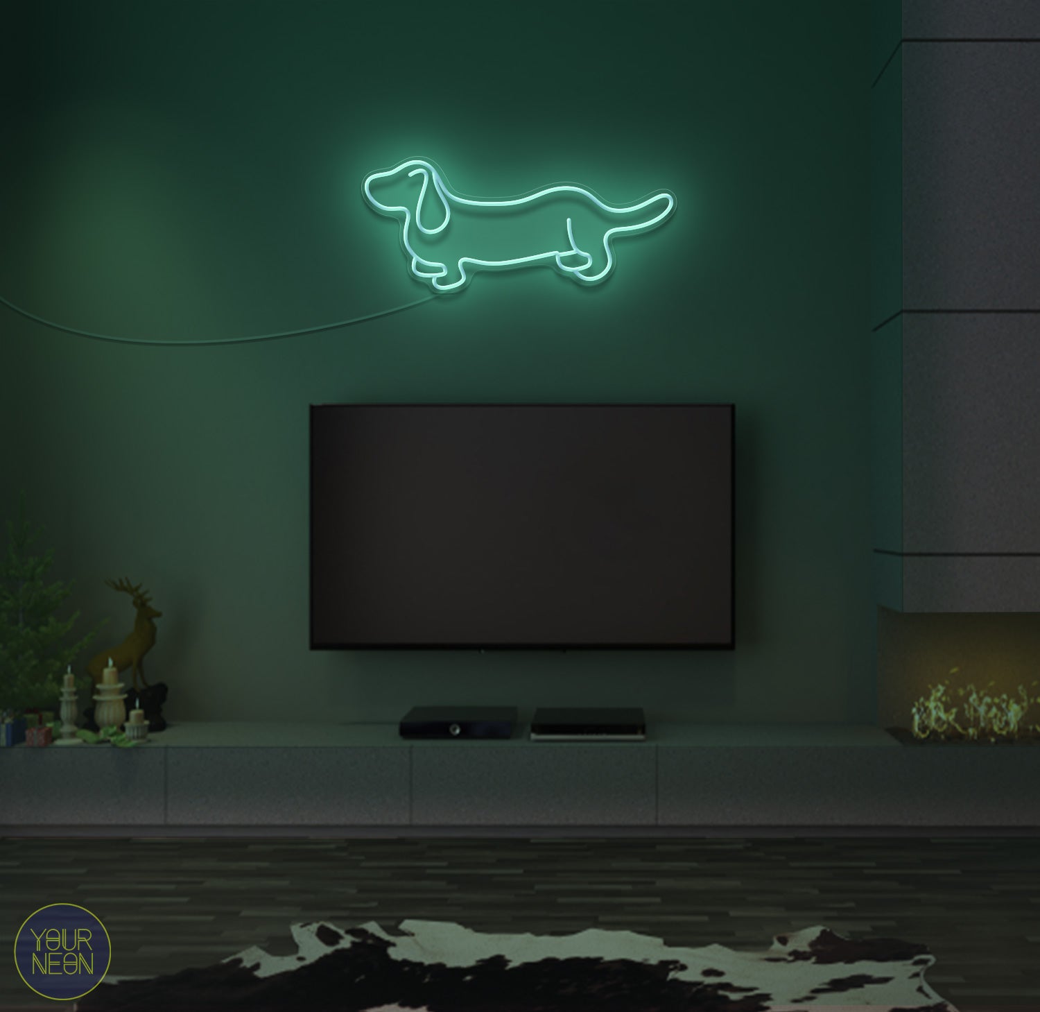 Teckel Dieren - LED neon lamp