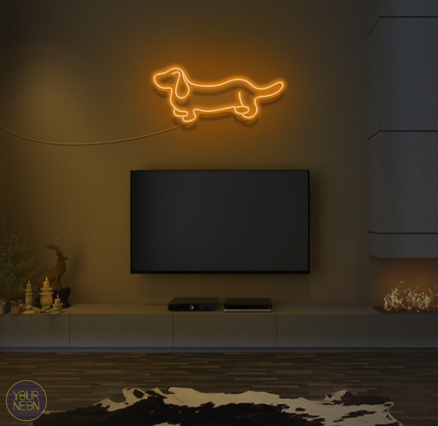 Teckel Dieren - LED neon lamp