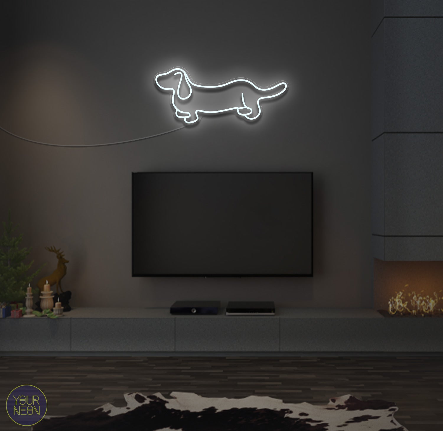 Teckel Dieren - LED neon lamp