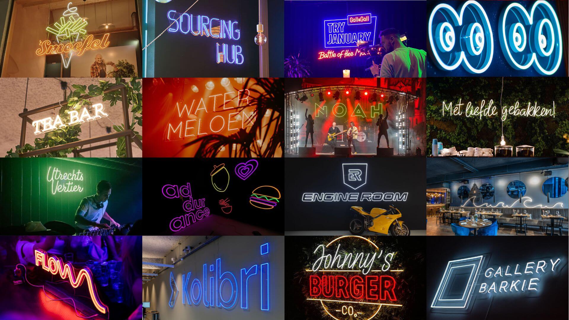 your neon producten collage